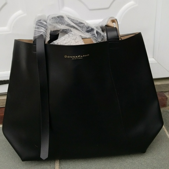 donna karan black tote
